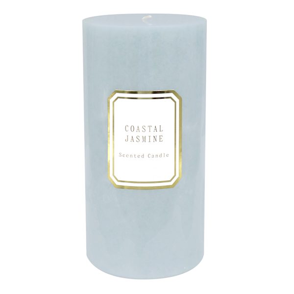 Providence Coastal Jasmine Scented Pillar Candle, 4x8