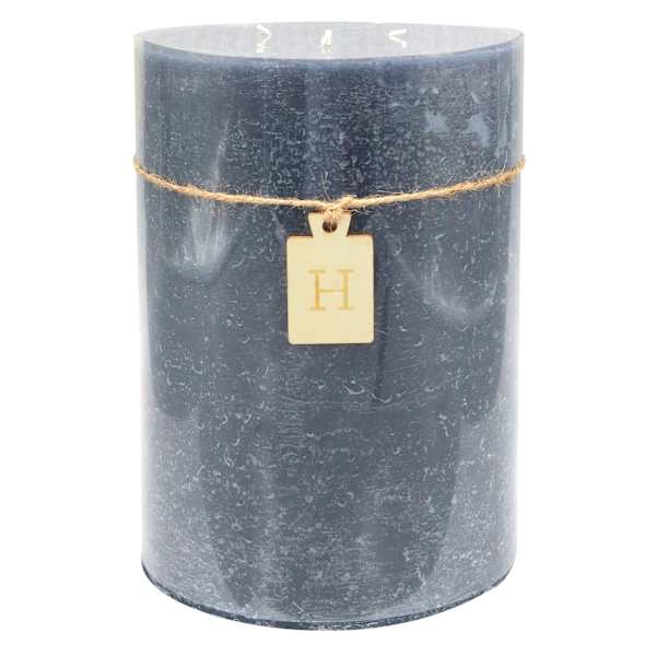 Honeybloom Dark Navy Blue Unscented Pillar Candle, 6x8
