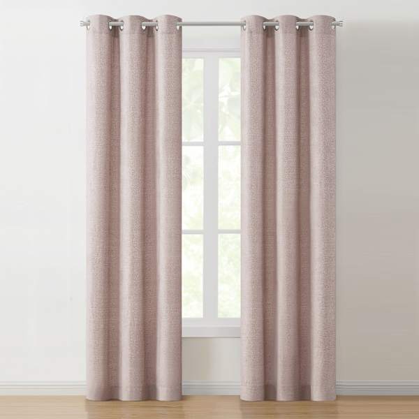 Corey Blush Light Filtering Grommet Curtain Panel, 84"