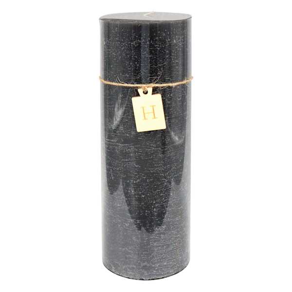 Honeybloom Black Unscented Pillar Candle, 4x11
