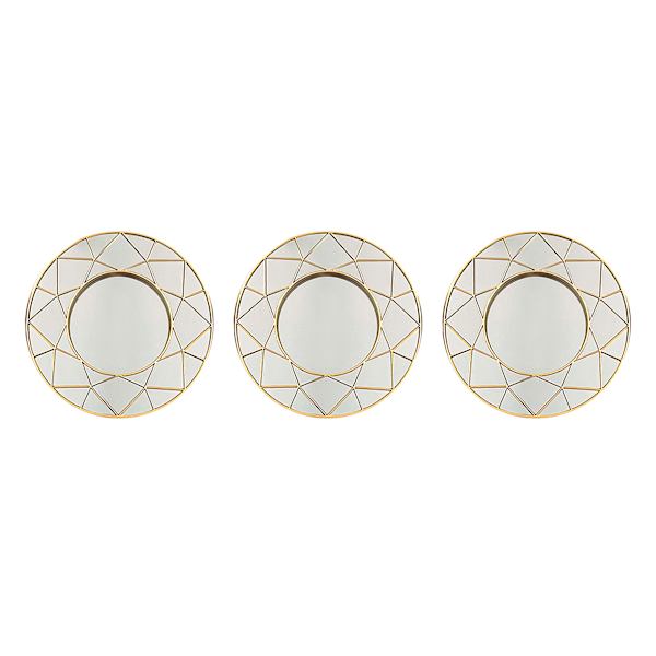 3-Piece Round Wall Mirror Set, 10"