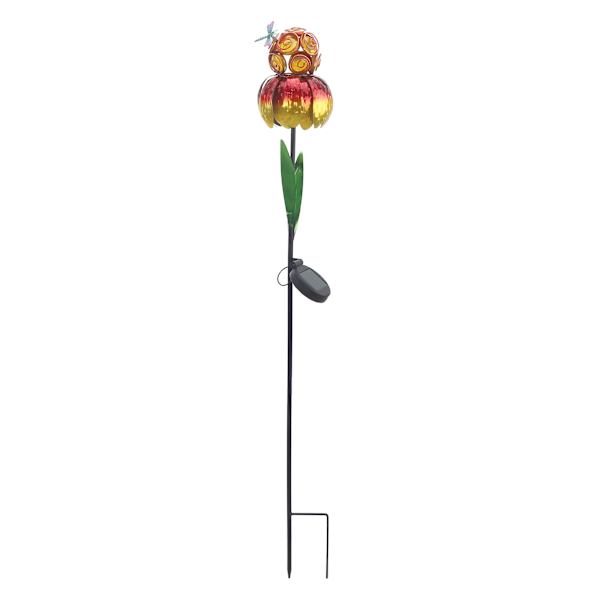 Yellow Solar Flower Yard Stake, 36.5"