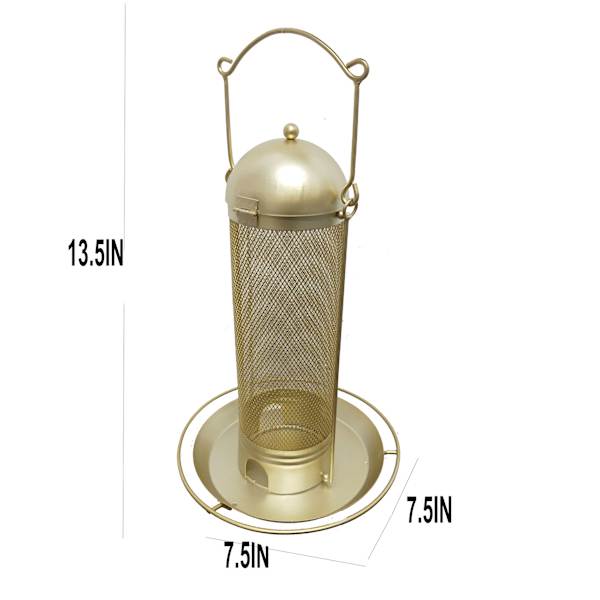 Found & Fable Gold Mesh Bird Feeder, 13"