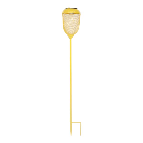 Yellow Metal Solar Yard Stake, 32"
