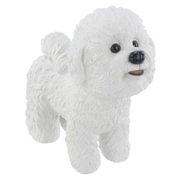 Bichon Frise Dog Outdoor Garden Statue, 9.5"