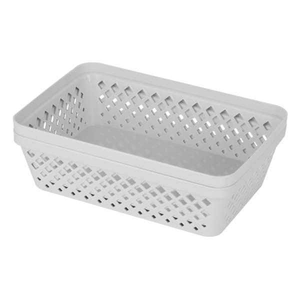 2-Pack Grey Brickor Storage Trays, Large