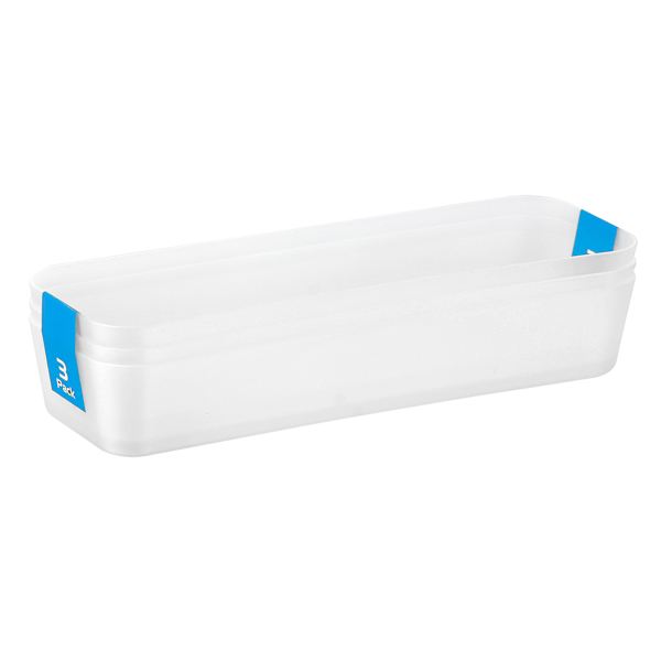 3-Pack Clear Basic Trend Drawer Organizer