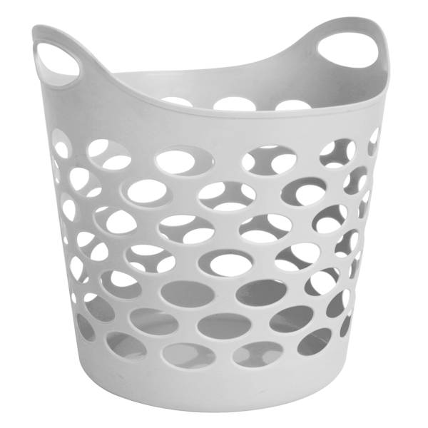 Grey Flexible Laundry Basket, 30l