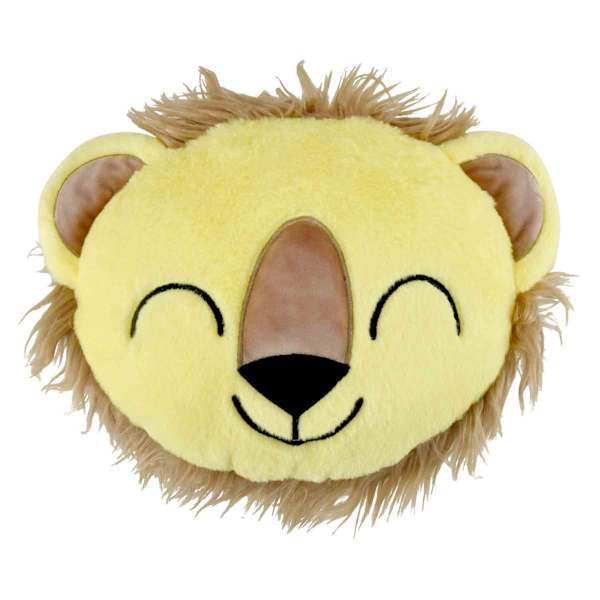 Tiny Dreamers Lion Head Plush Pillow, 11x9