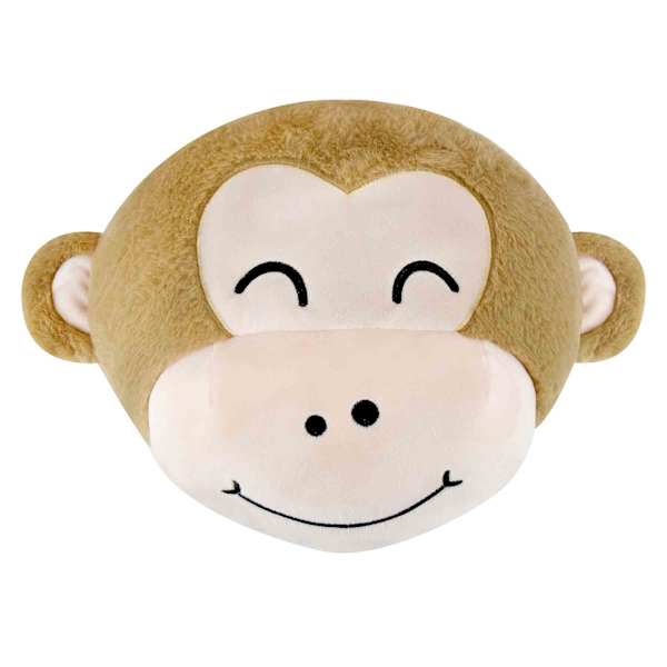 Tiny Dreamers Monkey Head Plush Pillow, 11x13