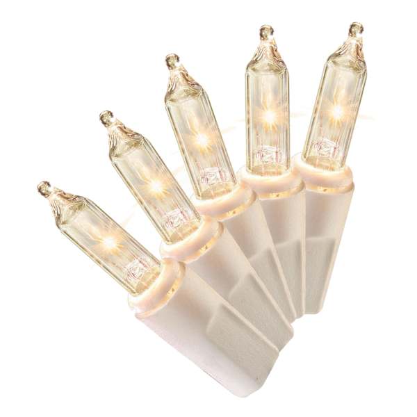 100-Count Clear Mini Lights with White Wire