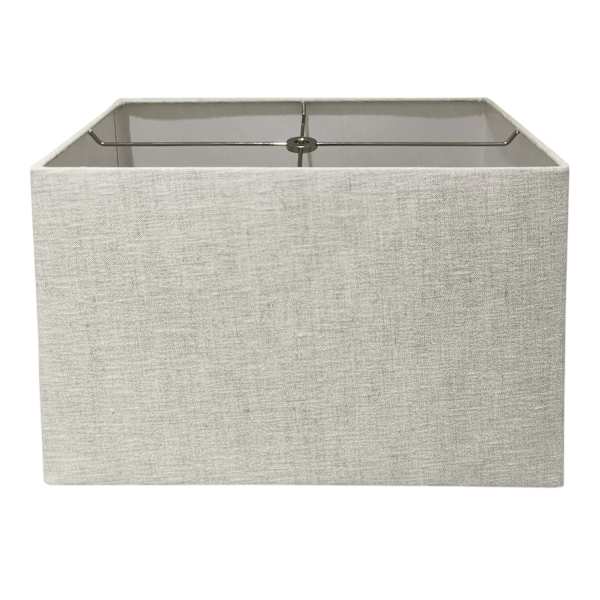 Light French Grey Rectangle Medium Table Lamp Shade, 14x15x10