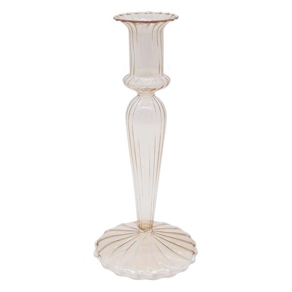Providence Champagne Glass Taper Candle Holder, 8.5"