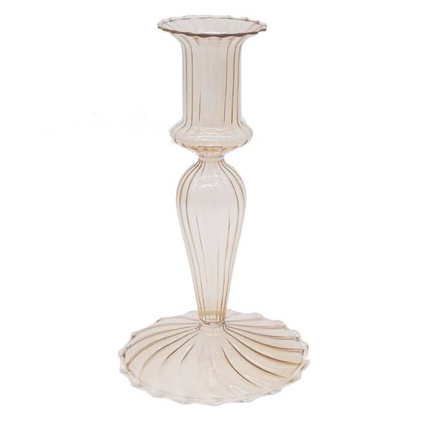 Providence Champagne Glass Taper Candle Holder, 6.5"