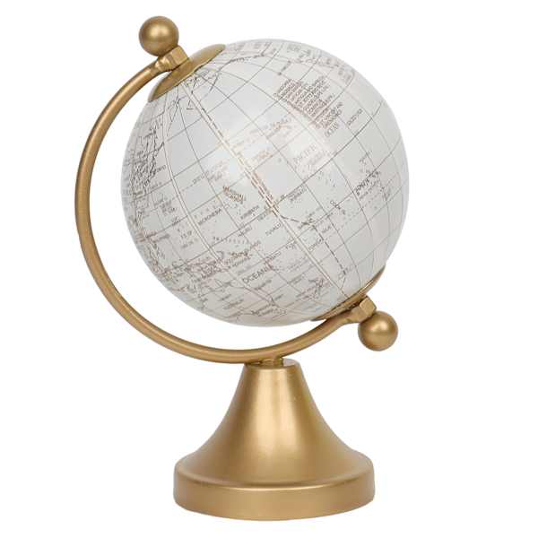 White & Gold Globe, 6"
