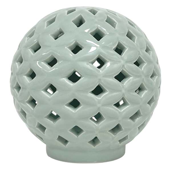 Providence Green Cutout Ceramic Orb, 5"