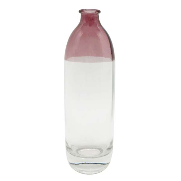 Purple Clear Glass Vase, 8"