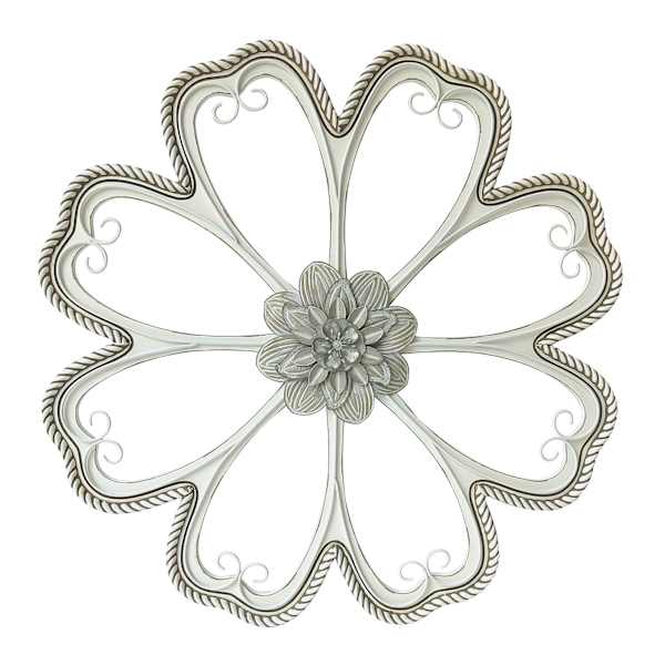Providence White Flower Wall Decor, 26.5"