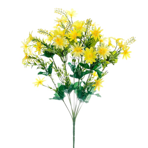 Yellow Daisy Mixed Floral Bush, 19"