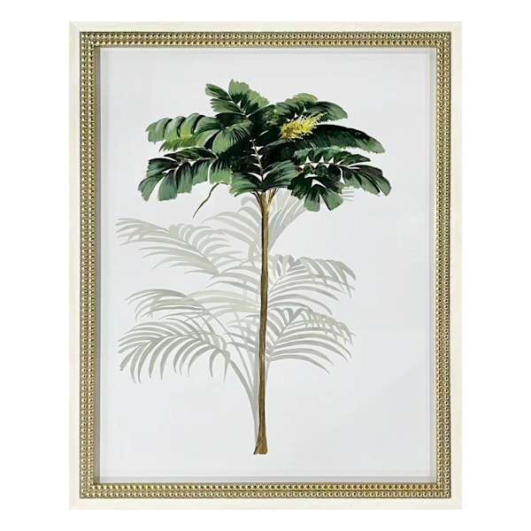 Providence Glass Framed Tropical Leaves Print Wall Art, 18x22