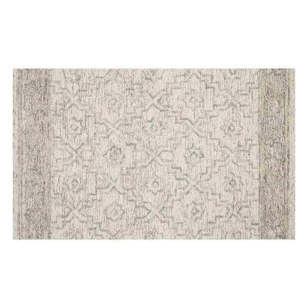 (A512) Providence Esmond Silver & Grey Floral Design Accent Rug, 3x5