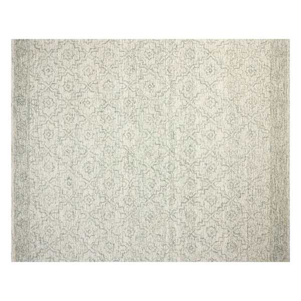 (A512) Providence Esmond Silver & Grey Floral Design Area Rug, 8x10