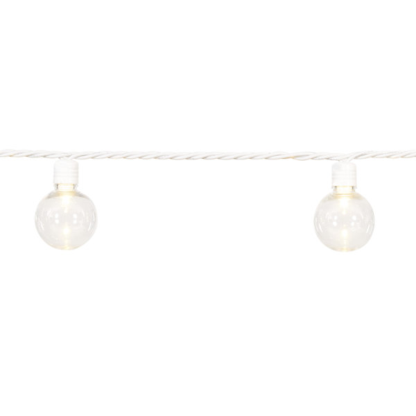 30-Count LED G40 Globe String Lights with White Wire