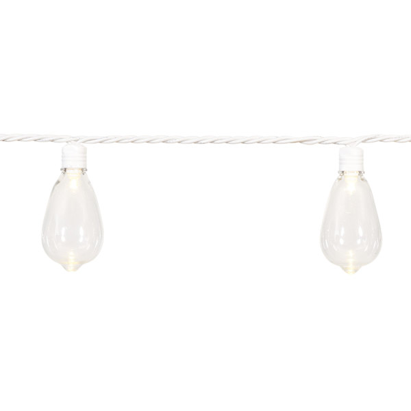 30-Count LED Edison String Lights with White Wire