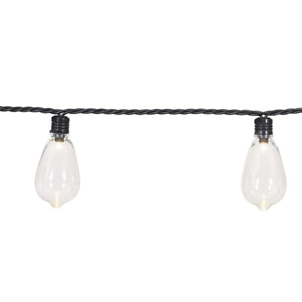 100-Count LED Edison String Lights with Black Wire
