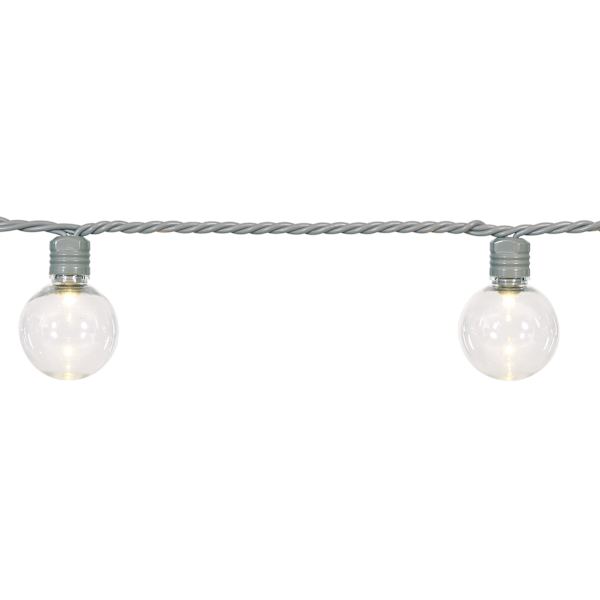 100-Count LED G40 Globe String Lights with Grey Wire