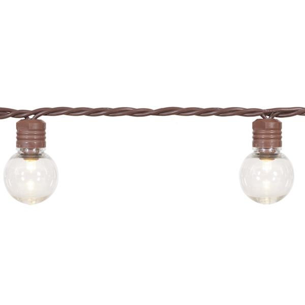 100-Count LED G30 Globe String Lights with Brown Wire