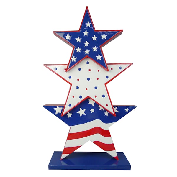 Providence Patriotic Metal Stacked Stars, 30.3"