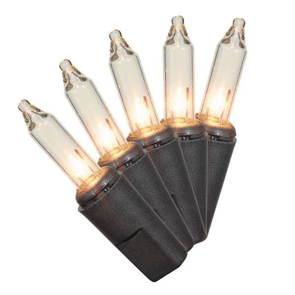 100-Count Clear Mini Lights with Black Wire