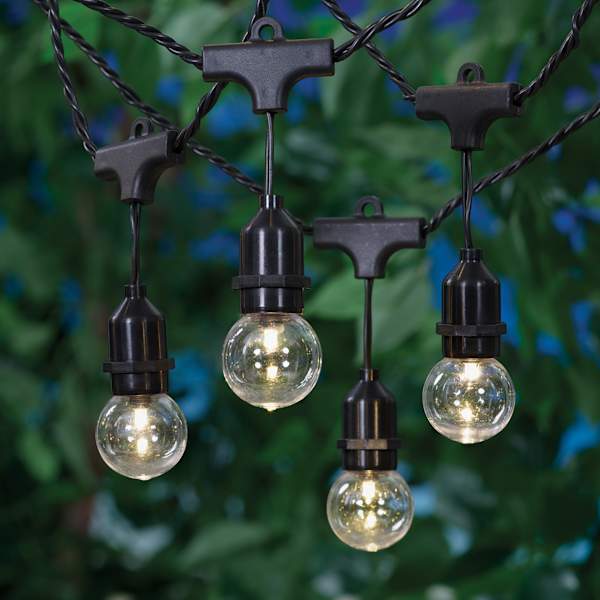Mainstays black globe string light top