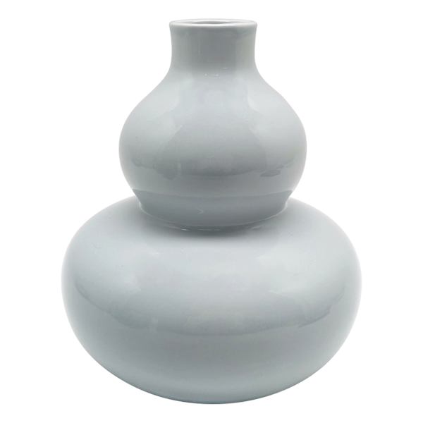 Providence Blue Ceramic Bubble Vase, 8.6"