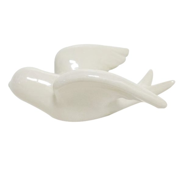 Honeybloom Almond Ceramic Bird Figurine, 5"