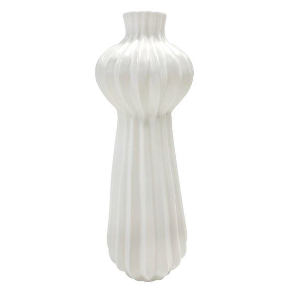 Crosby St. White Ceramic Vase, 4x12