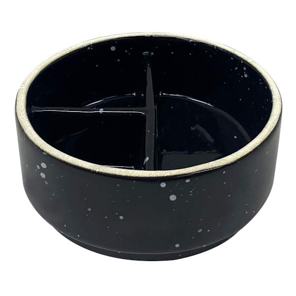 Black Ceramic Trinket Tray, 4.5x3.8