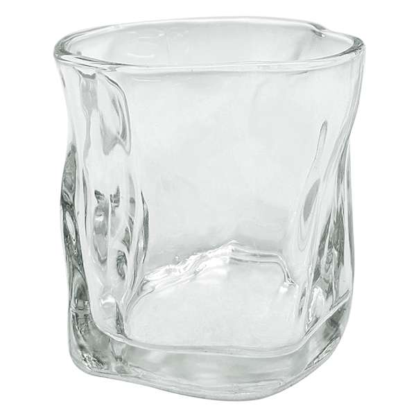 Clear Glass Candle Holder, 3.2"