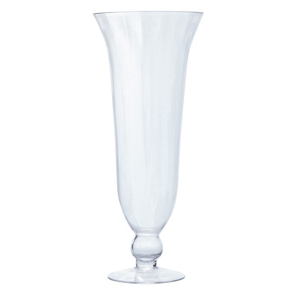 Willow Crossley Clear Glass Trumpet Vase, 17.7"