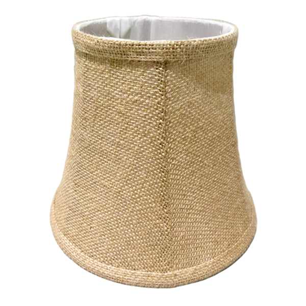 Tan Burlap Bell Extra Small Table Lamp Shade, 5x8x7
