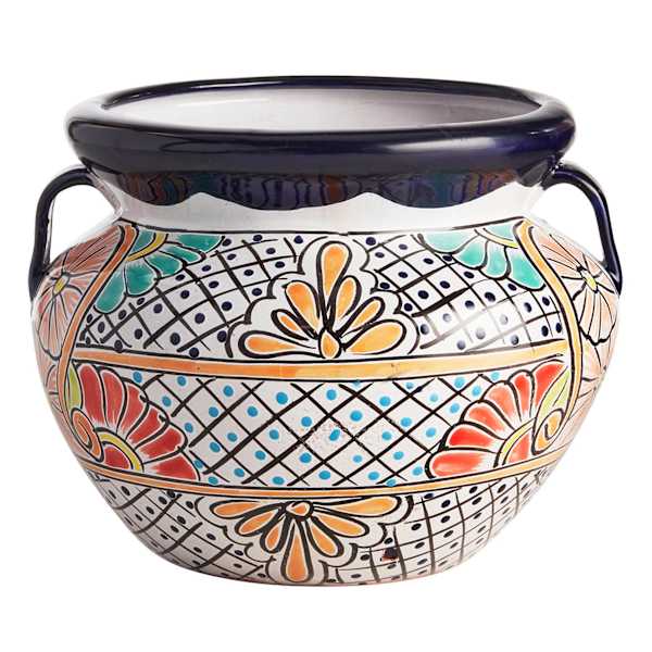 Hand Painted Talavera Outdoor Planter, Small
