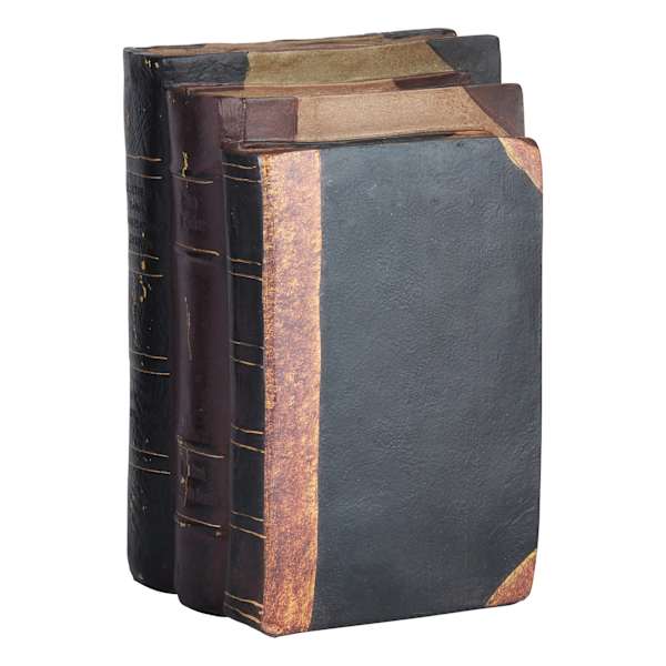 Black & Brown Stacked Books Decor, 8"