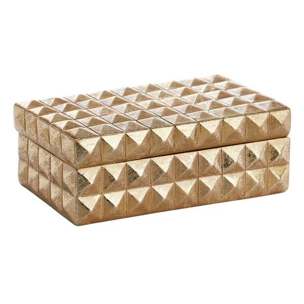 Gold Foiled Spike Decorative Box, 7x3