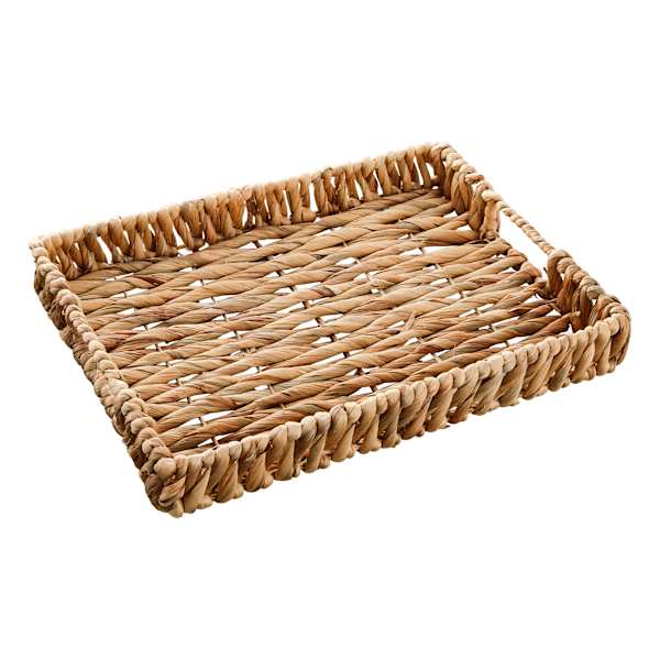 Natural Wicker Woven Decorative Tray, Small