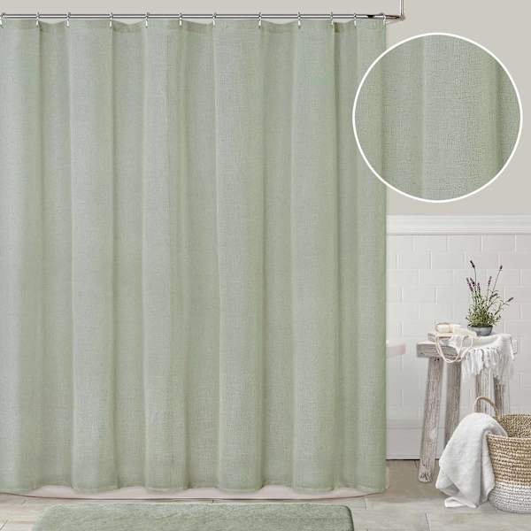 Honeybloom Alonso Sage Shower Curtain, 72"