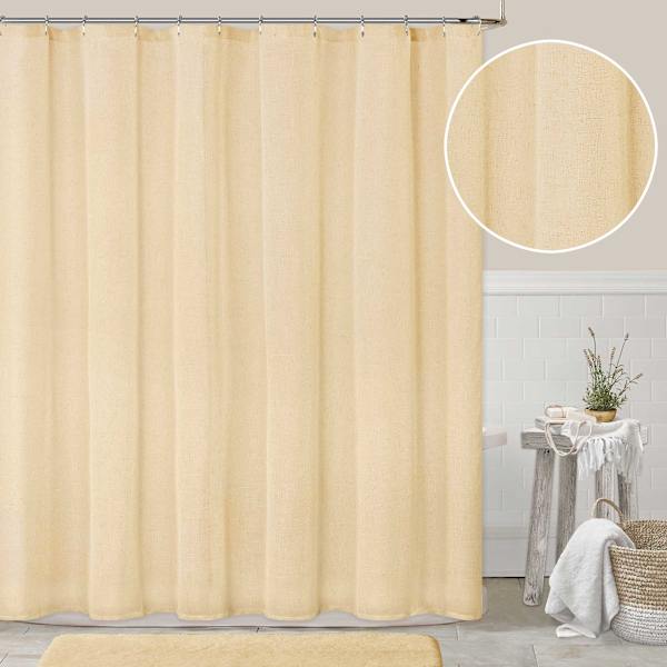 Honeybloom Alonso Taupe Shower Curtain, 72"