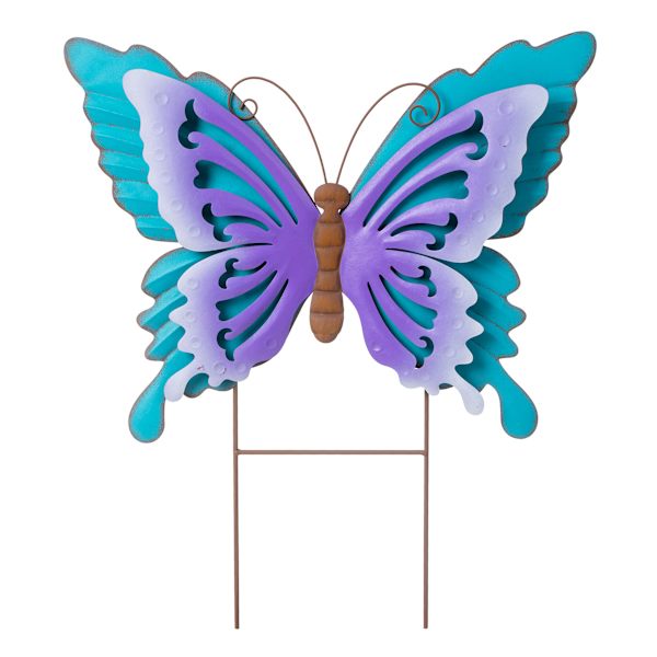 Butterfly Metal Yard Stake, 24"