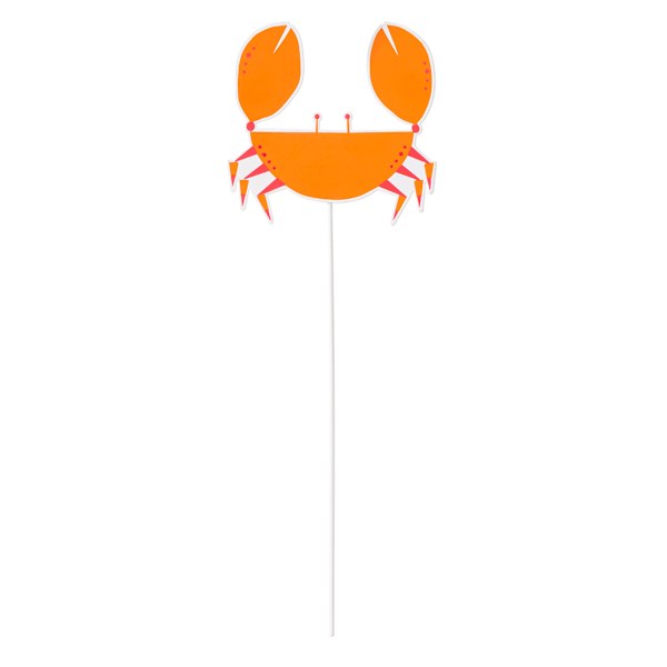 Sunny Club Orange Metal Crab Yard Pick, 14"