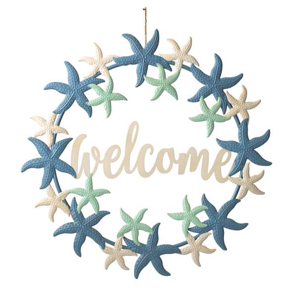 Ty Pennington Metal Welcome Starfish Outdoor Wall Decor, 24"